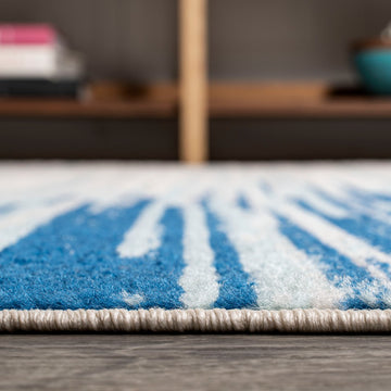 Linear Modern Half-stripe Area Rug